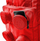 Çantë shpine LEGO Brick 2x2, model 20205-0021, me ndarje për laptop, e kuqe