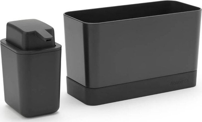 Set organizues lavamani Brabantia SinkSide, dozues sapuni 250ml, gri e errët