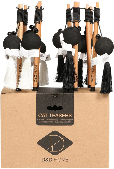 Lodër peshkimi për mace D&amp;D TEDDY, 35-56cm, set 12 copë, shumëngjyrëshe