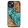 Futrollë Bewood Uniq Turquoise për iPhone 15 Plus, dru me resin, kompatibile MagSafe, turkeze