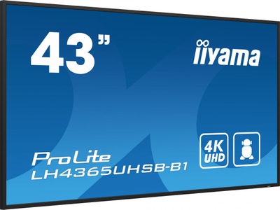 Ekran profesional Iiyama LH4365UHSB-B1, 43\", 4K Ultra HD, 800 cd/m², i zi