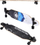Longboard Nils prej druri, kushineta ABEC 7, rrota PU 85A, i zi