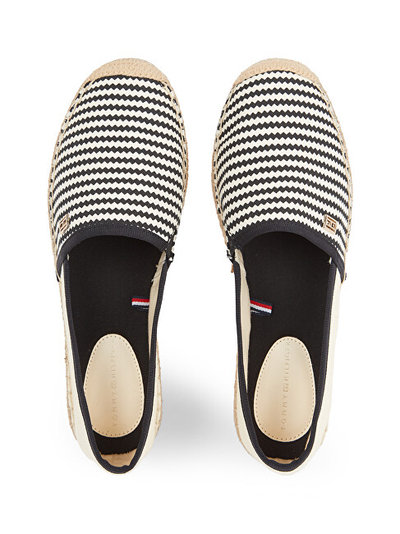 Këpucë për femra Tommy HIlfiger Espadrilles, bezhë/të zeza