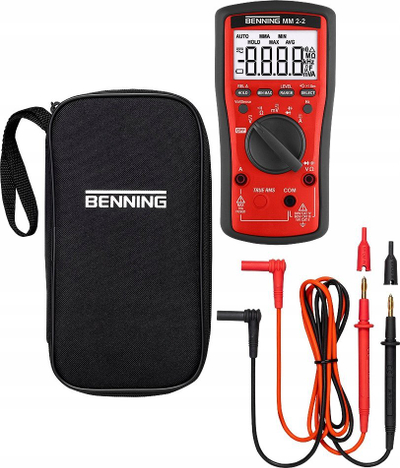 Дигитален мултиметар Benning MM 2-1, True-RMS, 600 V, портокалов