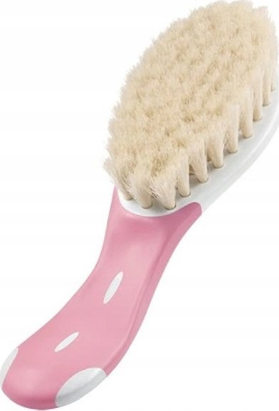 Furçë flokësh për bebe NUK Extra Soft, qime natyrale, për të porsalindur, rozë