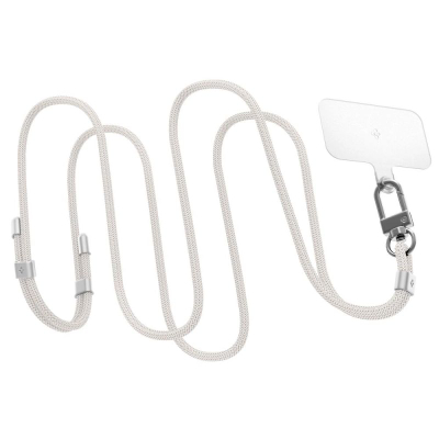 Set universal për mbajtje telefoni Spigen Universal Set 2, rrip cross-body dhe rrip dore, Pearl White
