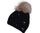 Kapele dimri CAPU pom-pom Black 712-F