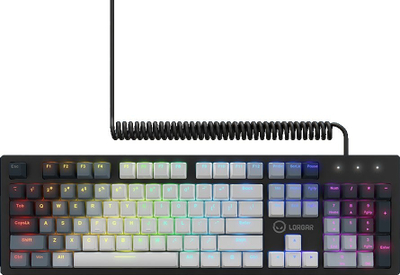 Tastierë mekanike gaming Lorgar Azar 514 RGB, me kabllo, 104 taste, e bardhë