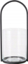 Mbajtëse qiriu Glamou Round Candle Holder, 38 cm, për tealight, e zezë