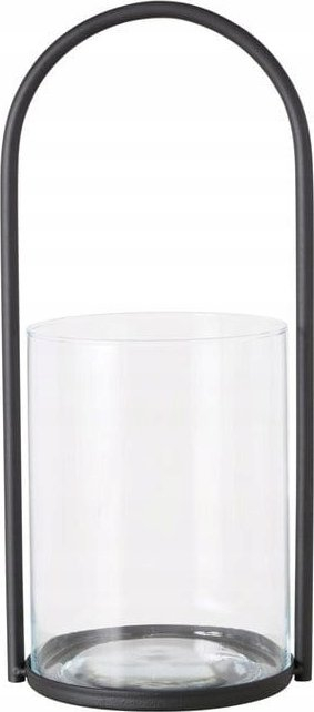 Mbajtëse qiriu Glamou Round Candle Holder, 38 cm, për tealight, e zezë