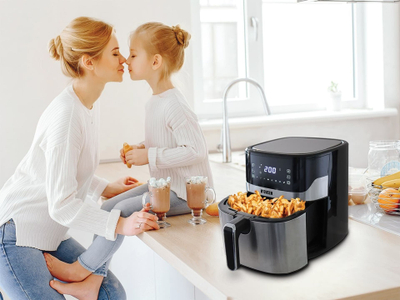 Fritezë me ajër Noveen AF550, 6.5L, 1800W, e zezë