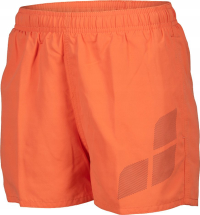 Shorce plazhi për çuna Arena Beach Short Logo, poliester i ricikluar, tharje e shpejtë, portokalli