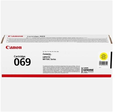 Toner Canon Cartridge 069 Yellow, origjinal, i verdhë