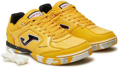 Atlete futsalli Joma Top Flex 2428 IN, lëkurë natyrale, shollë antishenjë, të verdha