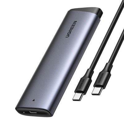 Kuti SSD UGREEN M.2 NVMe, USB 3.2 Gen 2, 10 Gbps, gri metal