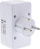 Adapter prizë InLine, 1x Schuko në 2x Euro dhe 1x Schuko, i bardhë