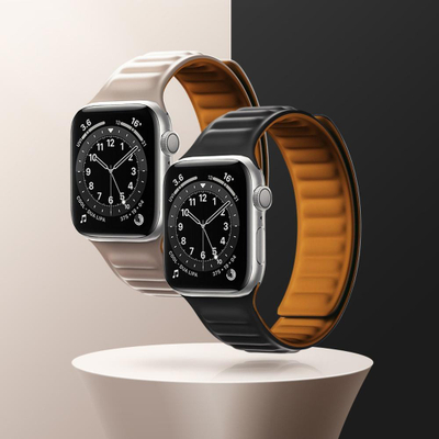 Rrip magnetik për Apple Watch 6 5 4 3 2 SE, 38 40mm, silikon, i kuq