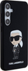 Mbulesë telefoni Karl Lagerfeld Ikonik NFT Liquid Silicone për Samsung Galaxy S24 Plus, silikon i lëngshëm, mbrojtje nga goditjet, e zezë