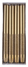 Qirinj dekorativë Taper DONAU HOME Onyx, 22x250mm, set 4 copë, ngjyrë ari