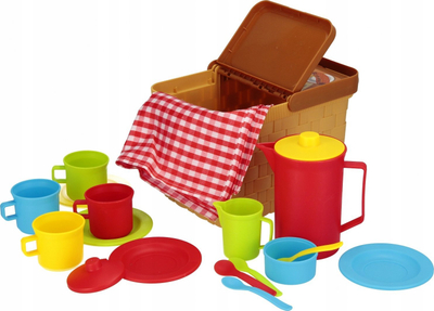 Set lodrash pikniku ML Toys Funny Picnic, 35 copë, për fëmijë 3+ vjeç, shumëngjyrësh