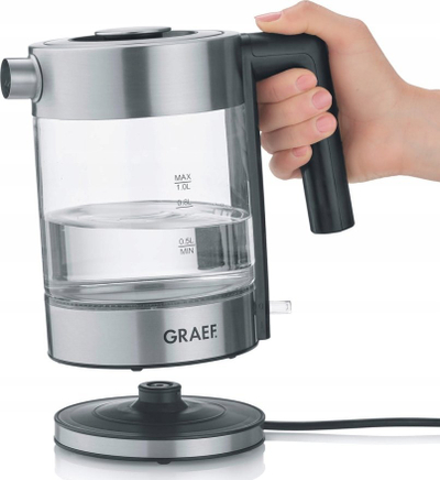 Çajnik elektrik Graef WK 300 WK300EU, 1.7L, 2400W, i argjendtë