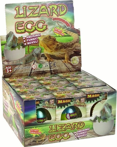 Lodër vezë hardhuce Magic, 6 cm, që çahet në ujë, shumëngjyrëshe