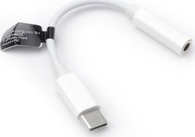 Adapter audio USB Type C në 3.5mm, për kufje, i bardhë