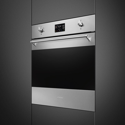 Furrë SMEG Classica SO6302S3PX, 60cm, 3000 W, e hirtë/zezë