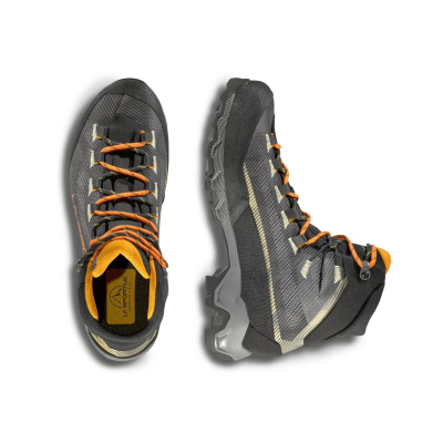 Çizme trekking La Sportiva Aequilibrium Hike GTX, me membran Gore Tex, taban Vibram, gri me portokalli