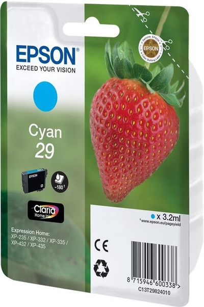 Ngyrë për printer Epson Claria Home SP 29 Cyan C13T29824010