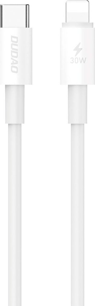 Kabllo USB Dudao DDA333, USB C në Lightning, 1 m, e bardhë