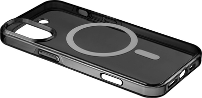 Maskë telefoni Cellularline Gloss Mag MagSafe për iPhone 16, rezistente ndaj goditjeve, transparente, e zezë