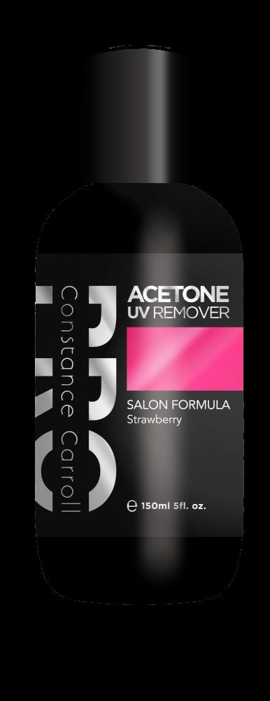 Aceton për heqje manikyri Constance Carroll Acetone UV Remover, aromë luleshtrydhe, 1000ml, i zi