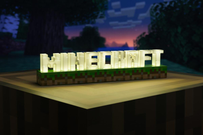 Lampë nate Paladone Minecraft Logo PP8759MCF, LED, USB, shumëngjyrëshe