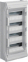 Kasetë shpërndarëse modulare Hager Vector VE412L, 4x12 module, IP65, gri