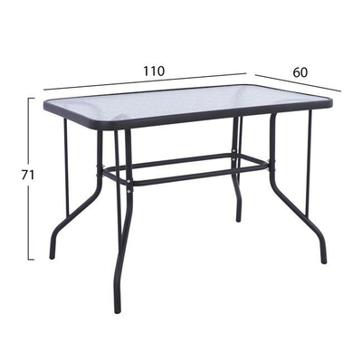 Set ngrënieje metalik 5-pjesësh gri 110×60 cm (HM5193.01), gri