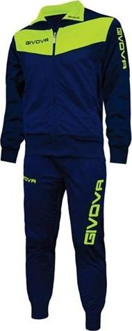 Trening Givova Visa Fluo, poliester 100%, blu me fosforeshencë