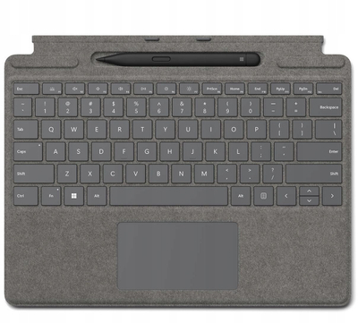 Tastierë Microsoft Surface Pro Signature, me Slim Pen 2, Bluetooth, platinum
