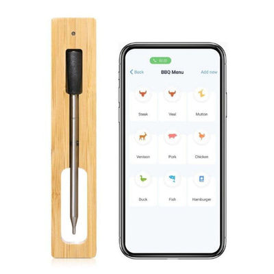 Termometër grill wireless Zyle CXL001, Bluetooth, aplikacion për telefon, argjendtë