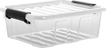 Kuti plastike Home Box PT 2236, 1.5L, e tejdukshme, me kapëse të zeza