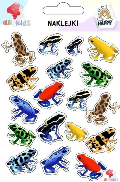 Stickerë Dodo Frog, për fëmijë, 100 x 150 mm, shumëngjyrëshe