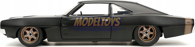 Model makine Jada Toys Fast &amp; Furious 1968 Dodge Charger, shkallë 1:24, die-cast, i zi mat