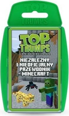 Lojë me letra Top Trumps Minecraft Independent Guide, set kartash plastike, jeshile