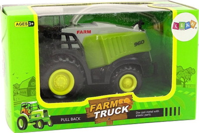 Lodër makinë korrëse LEAN Toys Farm 960, plastikë, për kalamaj 3+, jeshile
