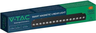 Projektor magnetik LED V-TAC Smart 14W, 48V, CCT 2700K-6400K, i zi