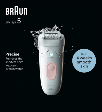 Depilator Braun Silk-épil 5-000, Wireless, i bardhë rozë