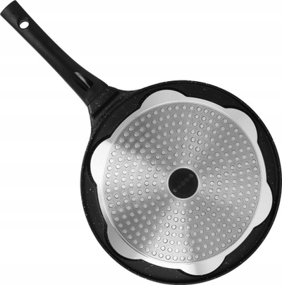 Tigan për petulla Brunbeste, 20 cm, veshje mermer qeramike, 7 forma, gri