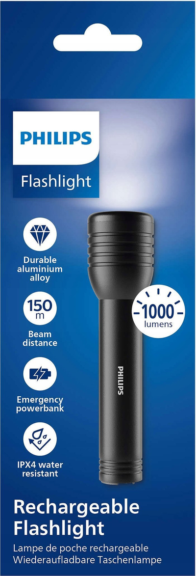 Dritë dore Philips SFL7003R, 200lm, IPX4, rikarikueshme edhe si power bank
