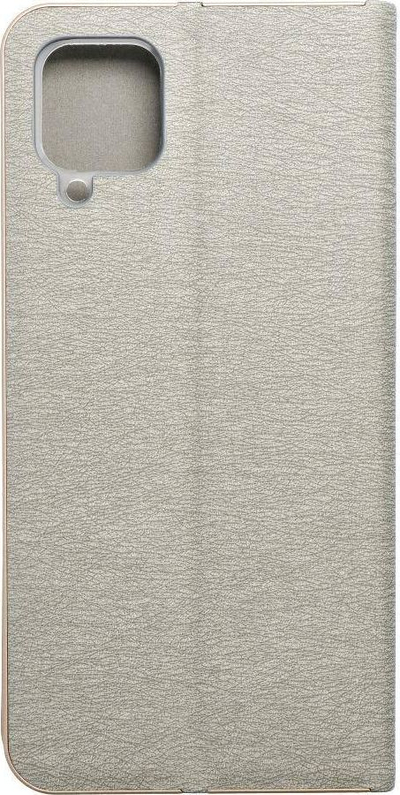Mbulesë libri Vennus për Samsung Galaxy A12, lëkurë eko, me magnet, argjendi