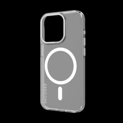 Etui telefoni Decoded Recycled Clear Case për iPhone 15 Pro, me MagSafe, transparent